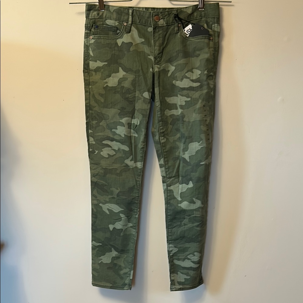 GAP 1969  green always skinny camo pants size 29 button/zip front new with tags